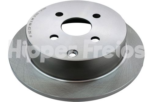 Disco Freio (tras) (solido) (4 Furos) (ext 258 Mm) Toyota Corolla 02-08 1.6/1.8 16V / Hipper Freios HF502
