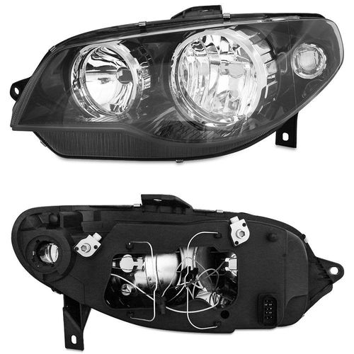 Farol Ld (foco Duplo) (aro Crom-bloco Preto) Fiat Palio 08- FASE III / Arteb 160994