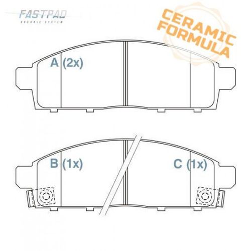 Pastilha Freio (diant) (ceramica) Mitsubishi L-200 06- 2.5/3.2/3.5 TRITON / Willtec FP696