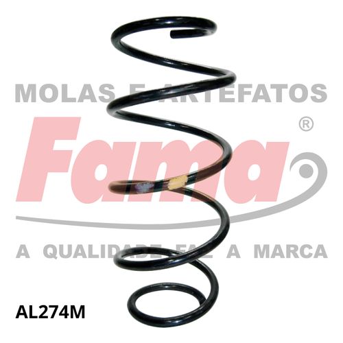Mola Suspensao Dianteira (c/barra Estab) Volkswagen Gol 08- G.V/G.VI 1.0/1.6 C/ACD / Fama AL274M