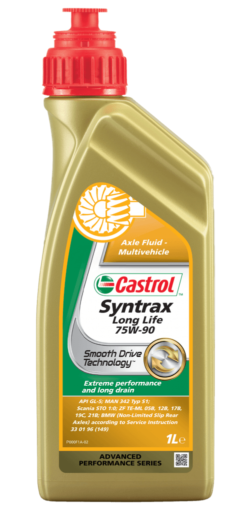 Oleo Sintético Diferencial GL5 1 Lt caminhonetes tração Simples / Castrol 75W90 TRANSMAX