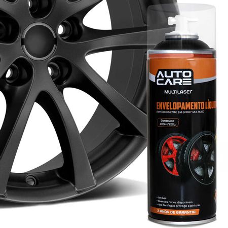 Tinta Spray (envelopamento) (400ml) Universal Universal PRETO FOSCO / Multilaser AU420