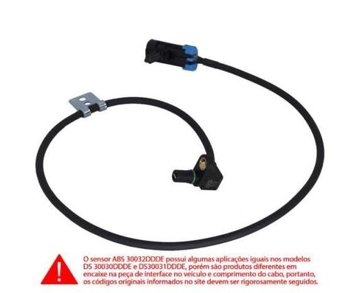 Sensor Abs Dianteiro Ld/e (tomada Oval Grande) Gm S-10 98-11 2.8 4X4 DIESEL / Ds 30032DDDE