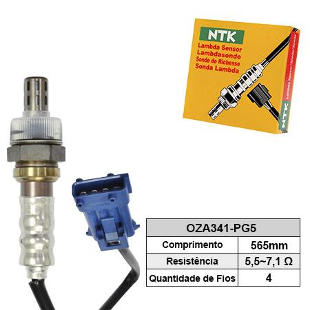 Sonda Lambda (pos) Citroen C-3 12- 1.4 8V / Ntk OZA341PG5