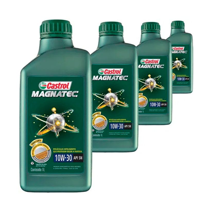 Kit-4-Oleo-Semissintetico-10w30-Magnatec-Castrol-Honda-Hyundai-Kia--Furlan-Auto-Pecas