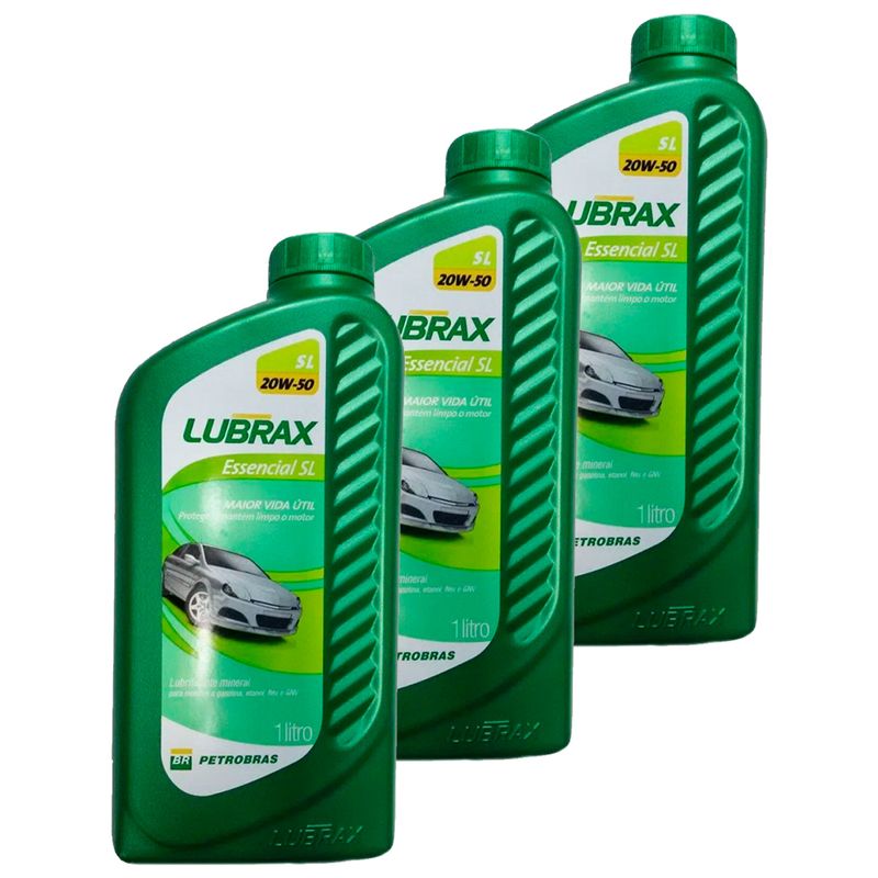 Kit3OleoMineral20W50EssencialSLLubrax