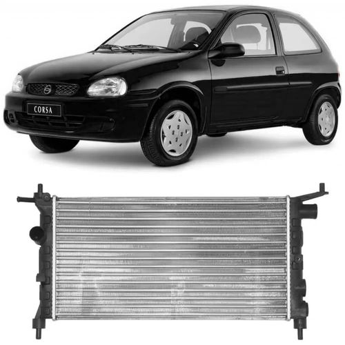 Radiador  de Água Sem Ar Corsa 1.6 8V 96 a 2002 - Mahle CR2136000S - Metal Leve