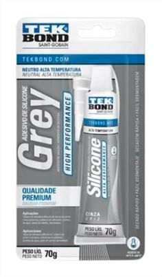 Adesivo Junta Motor Alta Performance Cinza 70g - TekBond