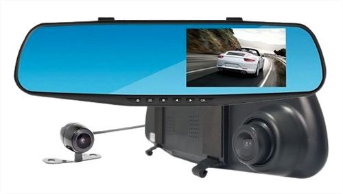 Espelho Retrovisor Interno com Camera Ré Frontal ROADSTAR RS510BR