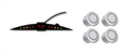 Sensor de Ré de Estacionamento 4 Pontos Prata - ROADSTAR RS204BR