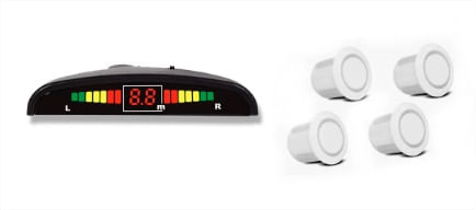 Sensor de Ré de Estacionamento 4 Pontos Branco - ROADSTAR RS204BR