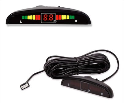Sensor de Ré de Estacionamento 4 Pontos Preto Fosco ROADSTAR RS204BR