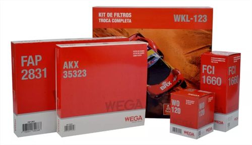 Filtro Kit (troca Completa) Fiat Fiorino Furgao 14-16 1.4 8V FIRE EVO / Wega WKL125